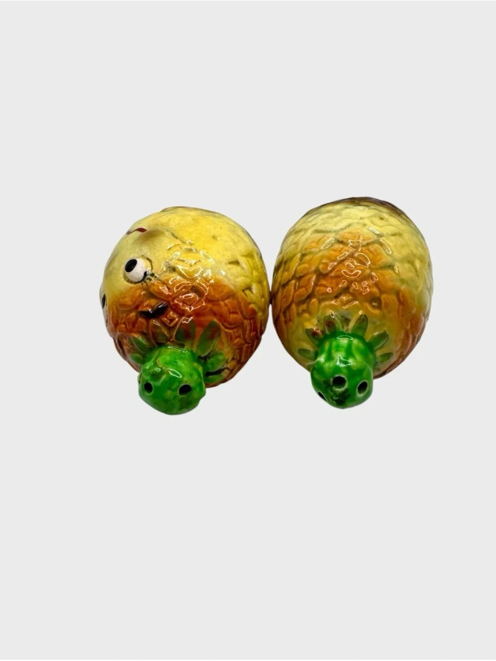 Vintage Hand-Painted Pineapple Salt & Pepper Shakers